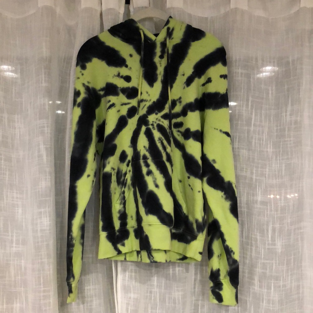 Zine Small Neon Green Tie-Dye Women’s Sweatshirt